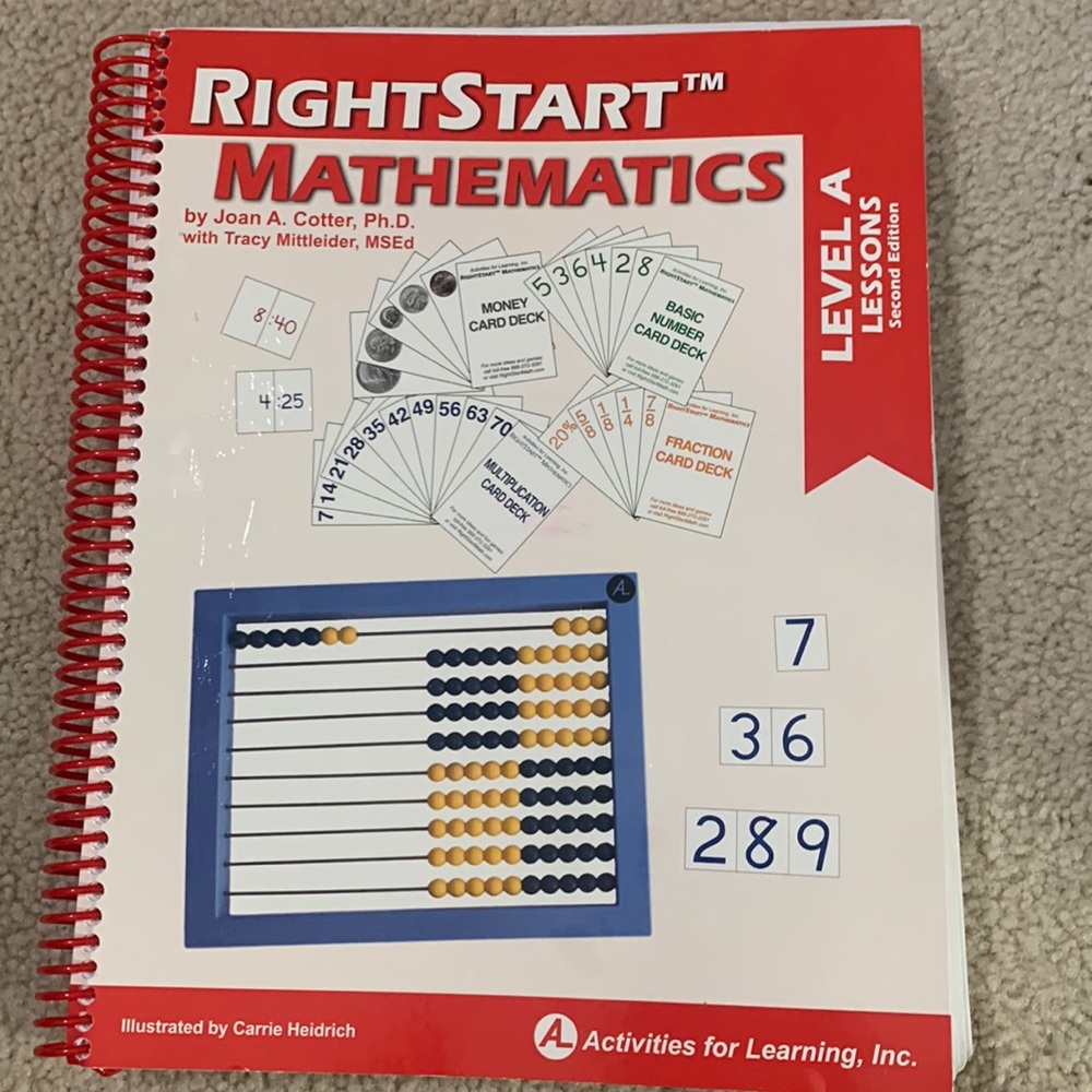 Gently used Right Start Mathematics Level A Lessons Second edition